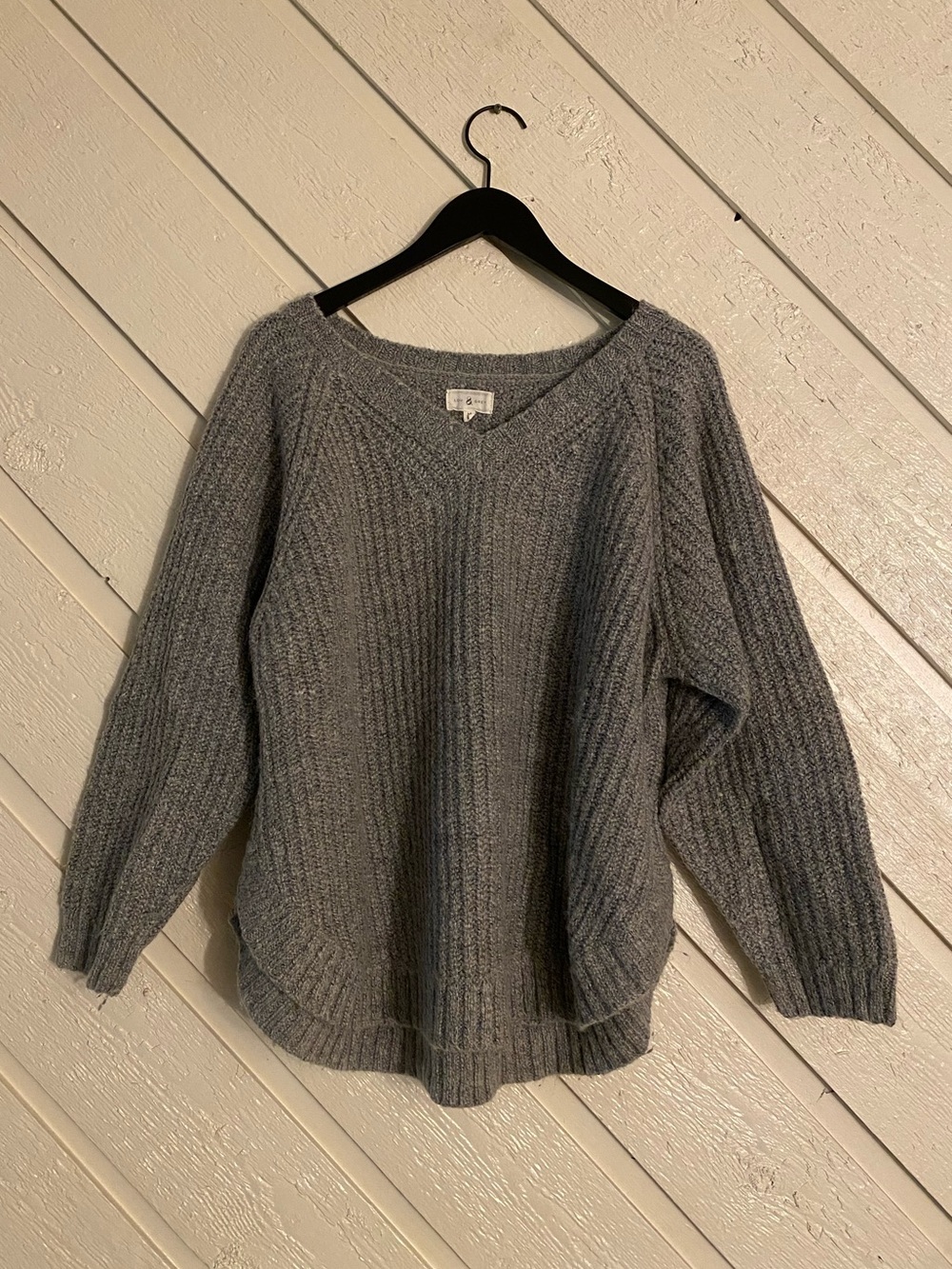 Gray V-Neck Lou & Grey Sweater